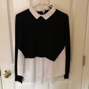 Black and white colored shirt